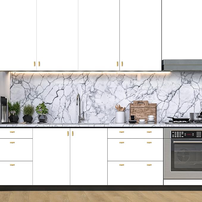 15 Pack Gold Cabinet Knobs - Curved Cabinet Pulls Brushed Brass Knobs for Kitchen Cabinet Drawer Solid Dresser Knobs for Cabinet Hardware 1-3/4in Length Single Hole