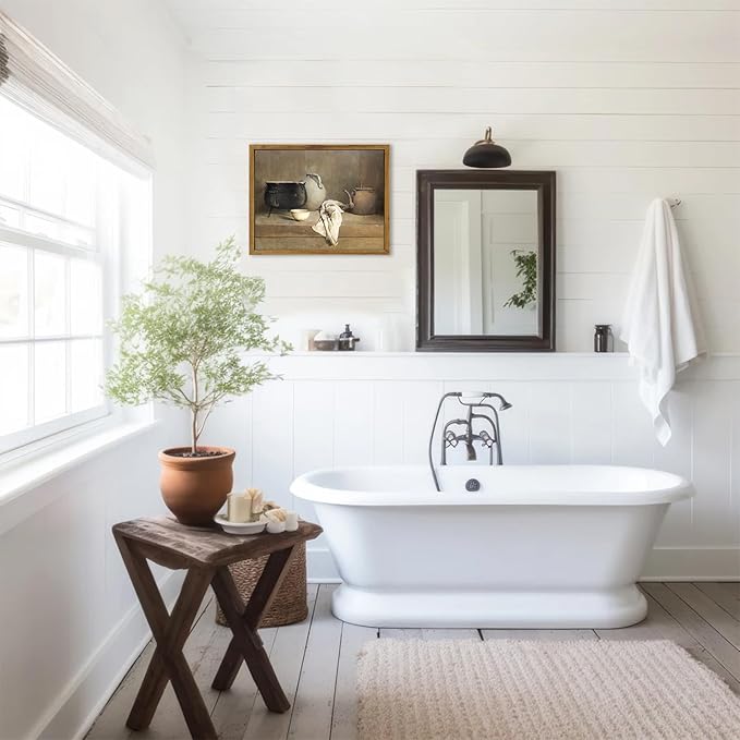 KB KBART Framed Vintage Rustic Kitchen Sign Canvas Painting, Country Wall Decor, Farmhouse Wall Art Prints(9in x 11in) for Multiple Rooms & Gallery