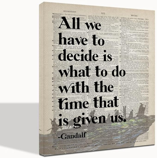 Lord of the Rings Gifts - Gandalf Quote Poster, 10x12 inch - Perfect for LOTR Decor & Birthday Celebrations
