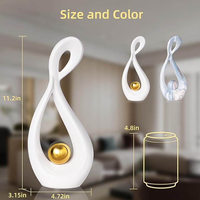 Coffee Table Sculptures Home Decor Ceramic Statue Abstract Sculpture Blue Room Decor Table Centerpieces Entry Table Decor