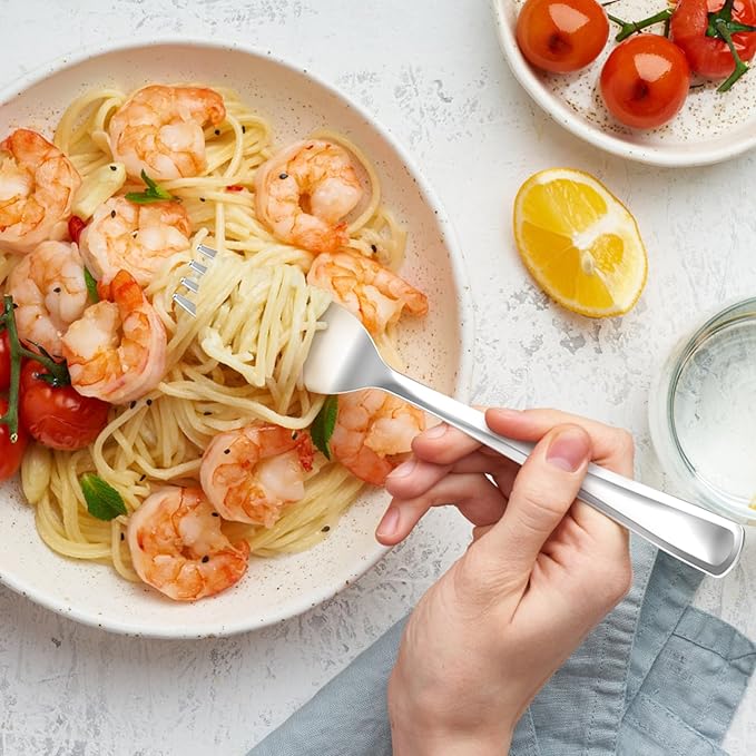 200 Count Heavy Duty Silver Plastic Silverware, 100 Forks, 50 Spoons, 50 Knives, BPA-Free, Heat Resistant, Disposable Plastic Utensils Set Cutlery Set, Plasticware Bulk