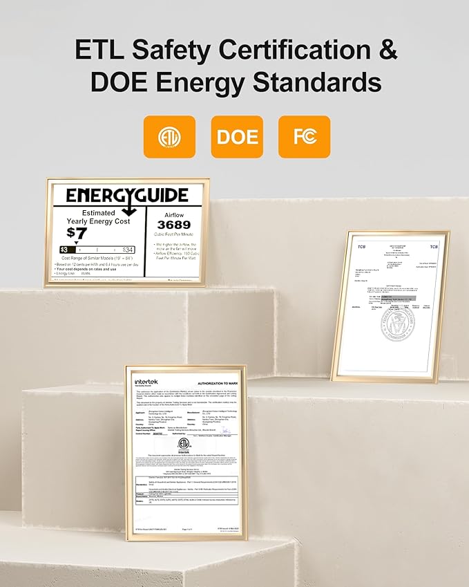 CubiCubi Ceiling Fans with Lights - 52 inch Black Ceiling Fan with Light and Remote/APP, Dimmable, Super Quiet, Modern Ceiling Fan for Indoor Bedroom, Living Room, Kitchen