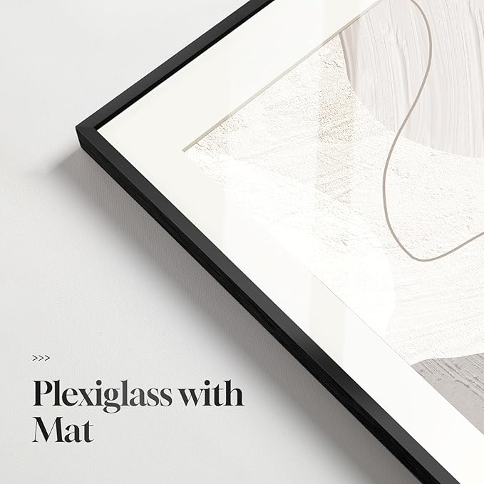 Framed Abstract Wall Art for Living Room, 4 Piece Modern Art Prints Paintings Artwork for Walls, Minimalist Abstract Pictures for Hallway Dining Room Bedroom Office Wall Decor