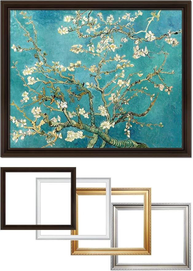 DECORARTS - Almond Blossom Tree - Vincent Van Gogh Reproduction. Giclee Print w/Bronze Frame for Wall Decor. 30x24, Framed size: 35x29