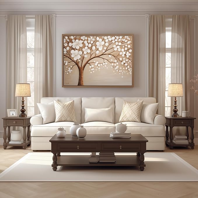 22'' Farmhouse Bedside Table Lamps Set of 2 for Bedroom Nightstand Lamps with USB A+C Charging Ports Traditional Small Table Lamp for Living Room End Tables,Pull Chain,Bulbs Not Included