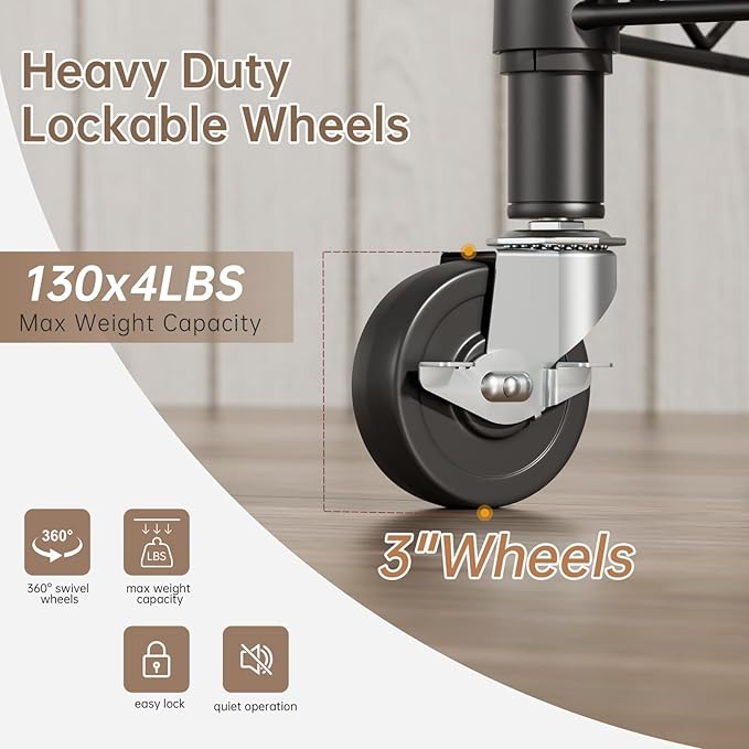 SINGAYE 4 Garage Heavy Duty Shelving Unit Kitchen Pantry Close Home Organizers and Storage Bathroom Shelf Laundry Room Organization Industrial Book Metal Wire Adjustable Shelves