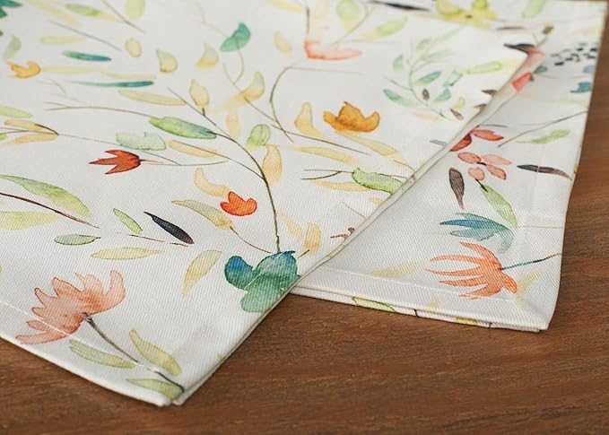 Maison d' Hermine Cloth Napkins Set of 4 100% Cotton Everyday Reusable Square Napkins Cloth Washable, Dinner, Party, Wedding, Restaurant, Spring/Summer (Colmar, 20" x 20")