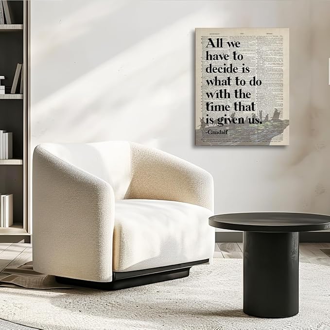 LOTR Gifts, LOTR Poster, Gift for LOTR Decor, All We Have to Decide is What to Do With The Time That is Given Us - Gandalf, LOTR Merch, LOTR Birthday Decor, Lord of the Rings Poster 16x20 inch