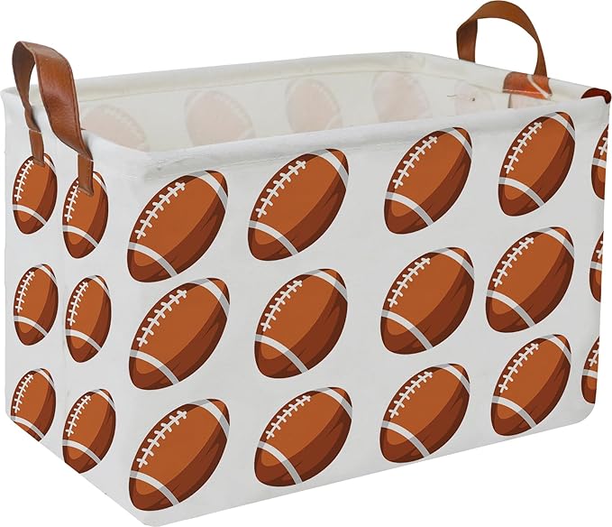 CLOCOR Rectangular Storage Basket, Storage Bin, Gift Basket, Room Decor(Rugby)