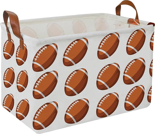 CLOCOR Rectangular Storage Basket, Storage Bin, Gift Basket, Room Decor(Rugby)