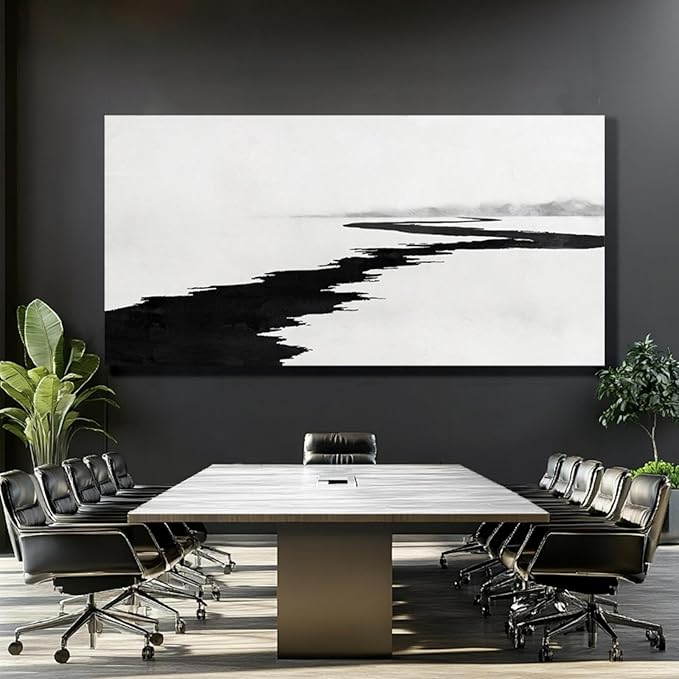 Simple Decorative Pictures Modern Home Decor 58x29 Abstract Wall Art for Living Room Kitchen Artwork Black Photo Prints