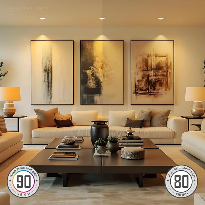 TORCHSTAR Basic Series 12-Pack 4 Inch Ultra-Thin LED Recessed Lighting with Junction Box, CRI90, Aluminum, 3000K Warm White, 5%-100% Dimmable Slim Recessed Downlight, 9W 800LM, ETL and Energy Star