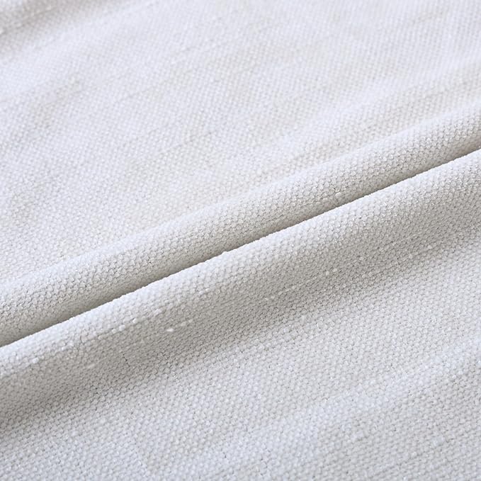 Set of 4 Soft Textured Decorative Throw Pillow Covers 20x20 Inch Cozy Farmhouse Cushion Cover Square Accent Pillow Cases for Bed Couch Sofa Living Room, Cream White