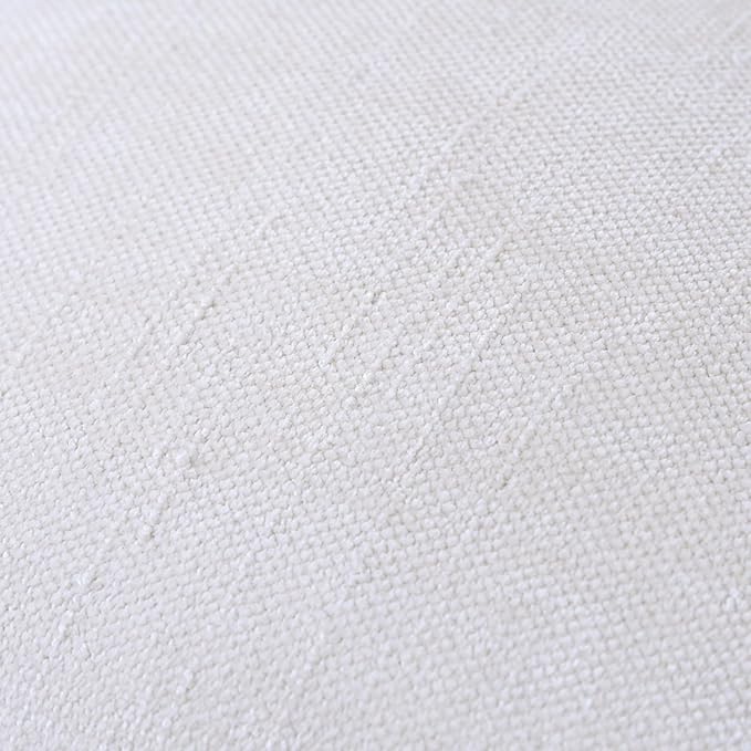 Set of 4 Soft Textured Decorative Throw Pillow Covers 20x20 Inch Cozy Farmhouse Cushion Cover Square Accent Pillow Cases for Bed Couch Sofa Living Room, Cream White