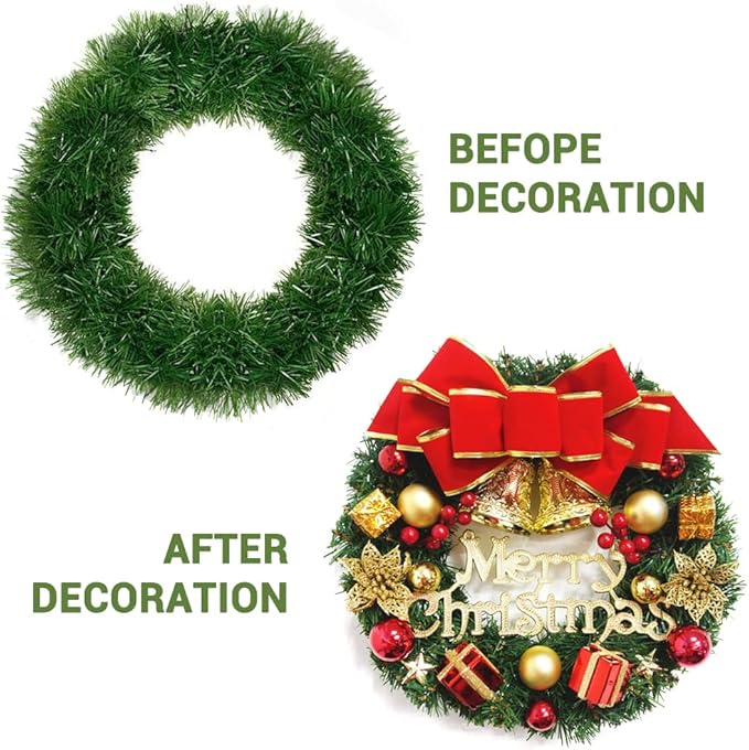 XIMISHOP 50Feet Christmas Garland for Decorations,Christmas Artificial Wine Soft Greenery Pine Garlands Decoration for Home Garden Indoor Outdoor Decorations1