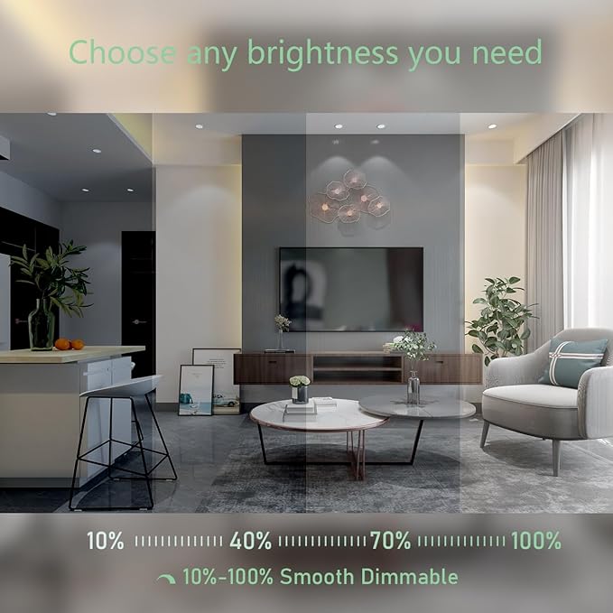 Soliseed 6 Pack Retrofit LED Recessed Lighting 6 Inch,12W=60W,4000K Cool White,800LM, Adjustable Retrofit Downlight ETL Damp Rated,Led Replacement Can Lights Dimmable,Bevel Trim, Easy Install