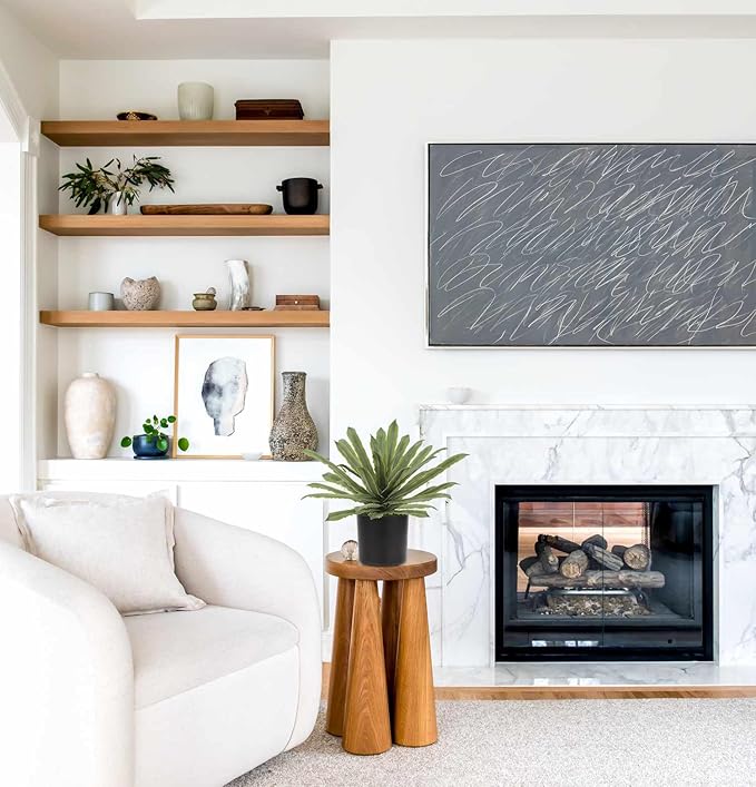 Briful Artificial Potted Plant 13 Inch Fake Plants with Pot Faux Agave Plants for Home Office Floor Table Bathroom Kitchen Decor Indoor Outdoor (Green)