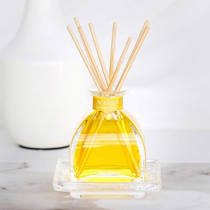 AGRARIA PetiteEssence Flower and Reed Diffuser Set, Hand Crafted Sola Flower Botanical Home Fragrance Diffuser, Scented Oil Reed Diffuser, Flower and Reed Diffuser Gift Set for All Occasions