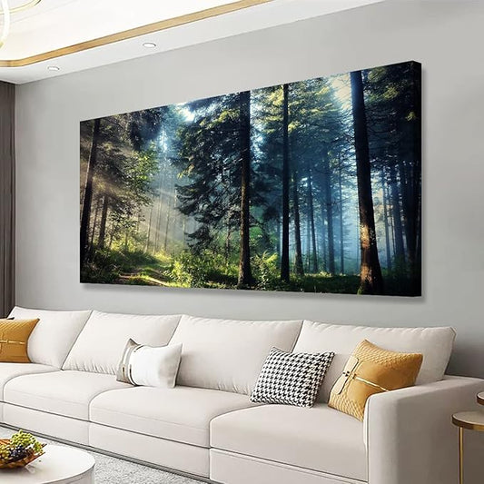 Tree Wall Art Canvas-Beautiful Landscape Wall Art for Living Room,Bedroom and Office-Large Tree Pictures Wall Decor 20x40 Inches-Vibrant and Colorful Wall Painting-Artwork for Walls and Home Decor