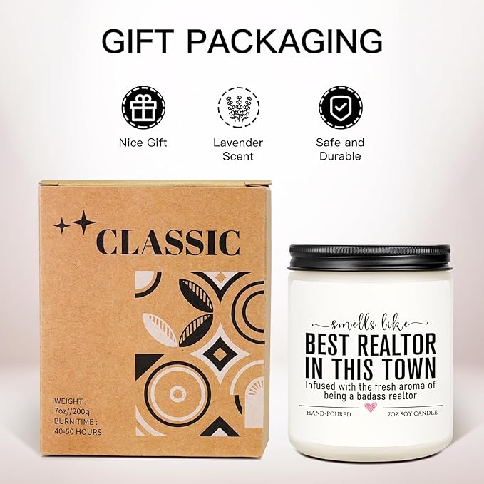 Funny Realtor Candle, Realtor Gifts for Women Men, Real Estate Agent Supplies, Closing Gift for Sellers, Funny Celebrate Reward Thank You Presents for Realtors, Salesperson, Broker, Realtor Supplies