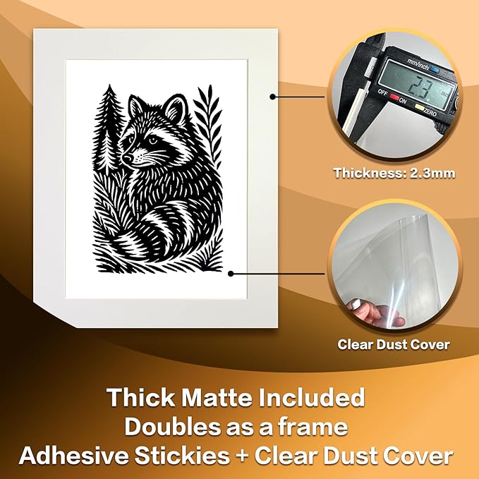 Caelumis Vintage Wall Art Decor Prints Black And White Pictures Posters For Farmhouse Living Bedroom Bathroom Room kitchen Handmade Unframed (Raccoon 12x16in)