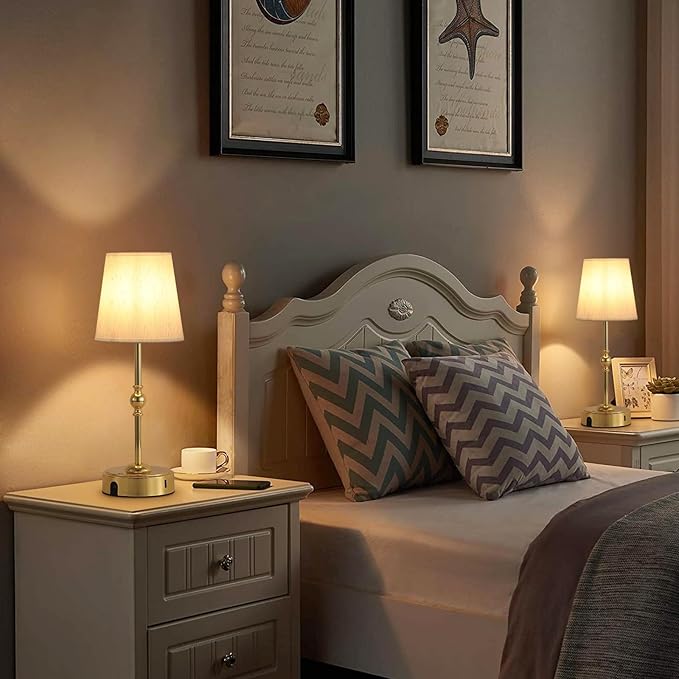 Portables Cordless LED Table Lamp with Dimmer,Outdoor Gold Desk Lamp10000mAh Wireless Rechargeable Battery Nightstand Lamp for Bedroom Bedside Home Camping Balcony Bar RV,Decor