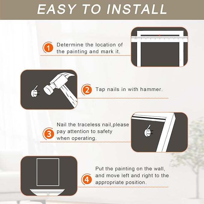 WRFON Neutral Botanical Canvas Wall Art, Minimalist Black Line Flower Poster Prints, Boho Beige Floral Wall Decor, Abstract Plant Leaf Aesthetic Picture for Bedroom Living Room Wood Framed 16"x24"x3