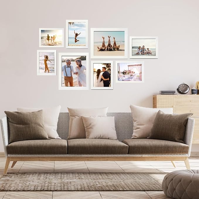 4x6 Picture Frame Set of 3,Modern Style Wood Composite Frame with Real Glass for 4x6 White Frames, Wall and Tabletop Display Photo Frame for Gallery Family Frame best gift