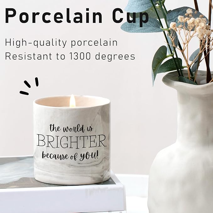 FreeJac Friendship Lavender Candle - Thank You Gift for Women, Moms, Best Friends & Teachers - 6 Oz Inspirational Lavender Candle Jar