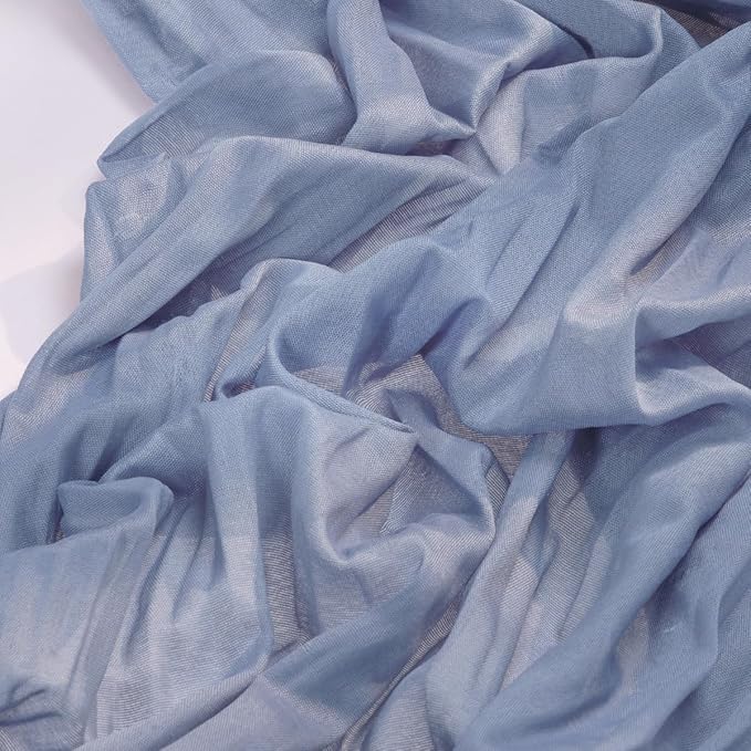 Socomi 15pcs Dusty Blue Fall Thanksgiving Cheesecloth Table Runner Boho Rustic Gauze 120 inch 10FT Cheese Cloth Runner for Wedding Party Baby Shower Birthday Home Decor Holiday Decorations