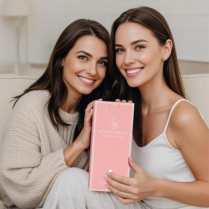 Monogrammed Wine Glass Gifts for Women - Personalized A-Z Wine Glasses with Gift Box & Greeting Card | Custom Mothers day, Anniversary, Birthday Gifts for Her, Mom, Wife, Best Friend, Sister,Woman (H)