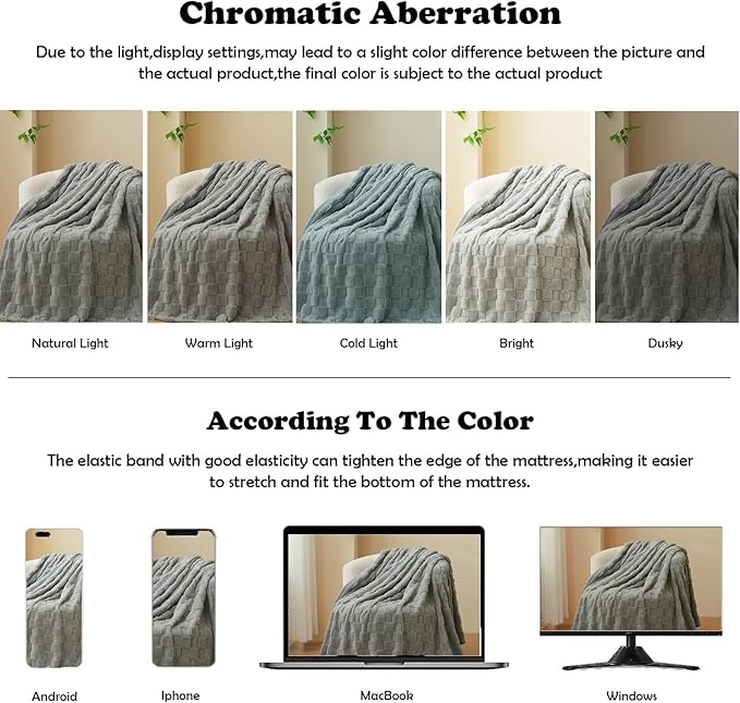 NEWCOSPLAY Super Soft King Blanket Grey Premium Silky Flannel Fleece 3D Checkered Lightweight Bed Blanket All Season Use (Grey Checkered, King(90"x110"))