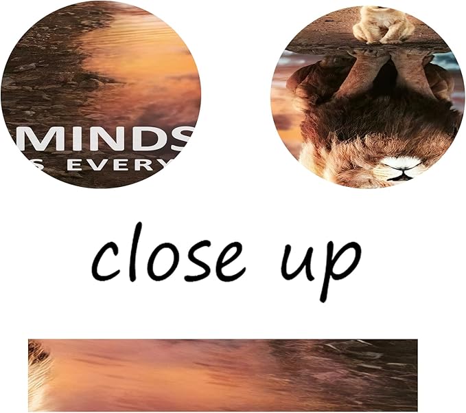 QYHART Inspirational Poster Lion Motivational Wall Art 3 Pieces Canvas Prints Artwork for Living Room Modern Home Decor Painting Pictures Stretched and Framed Ready to Hang [48''Wx 24''H]