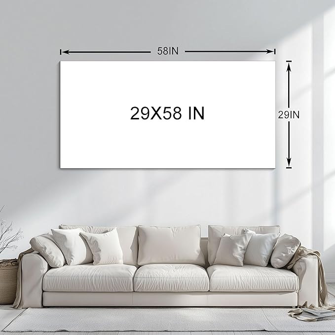 YCPRIMER Birch Tree Canvas Wall Art Landscape Yellow Picture Wall Decor for Living Room Large Bedroom Wall Decor Above Bed Artwork for Walls 29×58IN