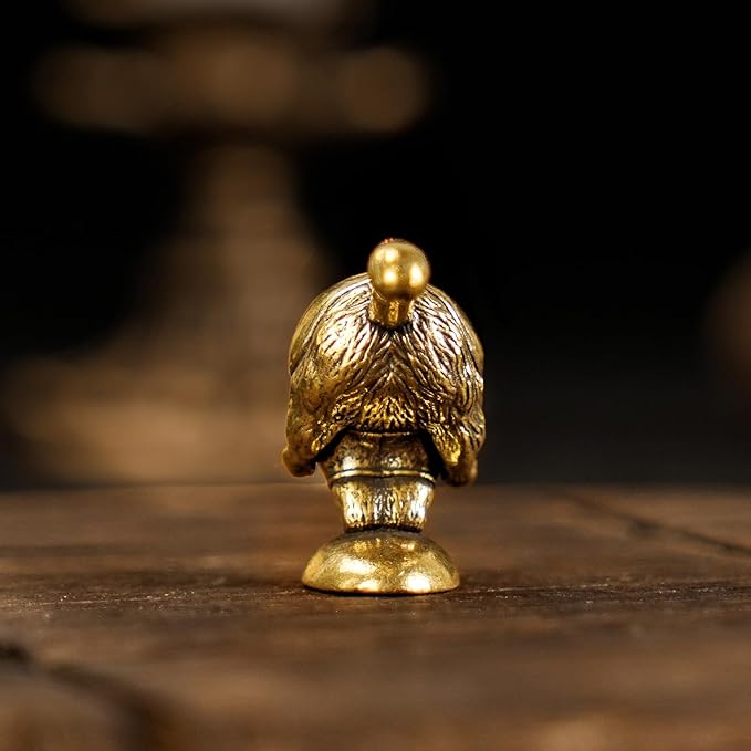 CHOVY Vintage Style Jumping Cat Figurine - 100% Solid Brass Retro Statue | Handcrafted Desk Ornament, Collectible Art Piece for Home & Office Decor | Unique Gift for Cat Lovers