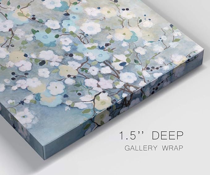 Wexford Home Square Premium Gallery Wrapped Canvas Flower Multicolor Wall Art Abstract Floral Romance Modern Pictures Print for Home Office, Ready to Hang, summer at the lake, 16x16