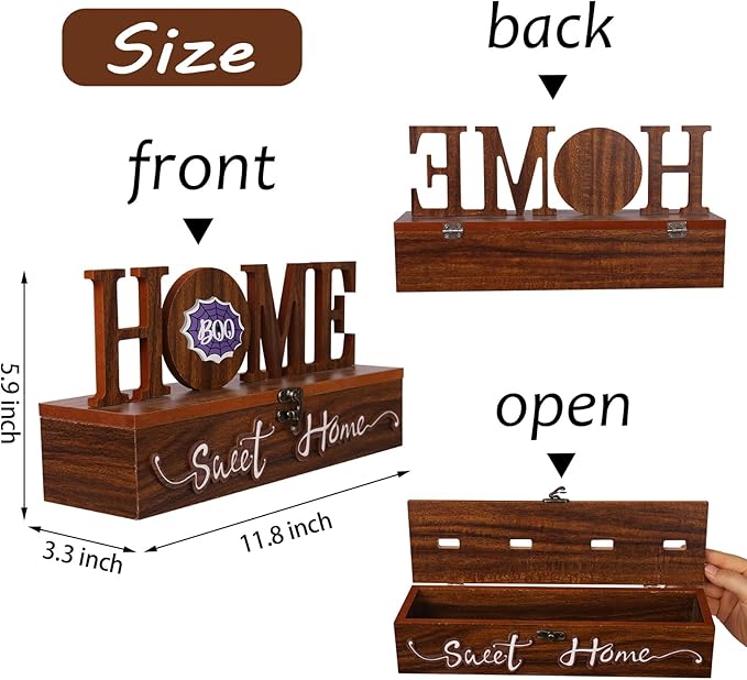 Interchangeable Home Sweet Home Sign, Wooden Seasonal Tabletop Plaque Decorations, for All Seasonal Desktop House Living Room Indoor Decor.