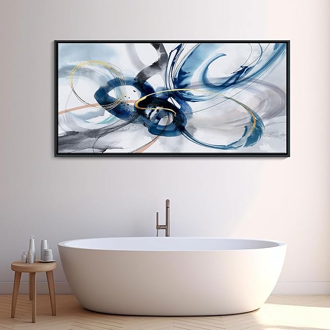 KLAKLA Extra Large Wall Art - Abstract Huge Canvas Picture Wall Decor Living Room Oversized Artwork for Walls Bedroom Office Decoration Modern Frame Wall Art