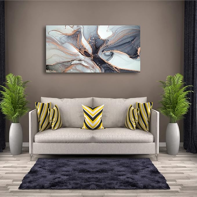Abstract art Pictures Canvas Wall Art for Living room Bedroom or Bathroom Wall Decor,Abstract Wall Art Print Paitnings for home Decor,Line drawings Waterproof Stretched Ready to Hang-20x40inches