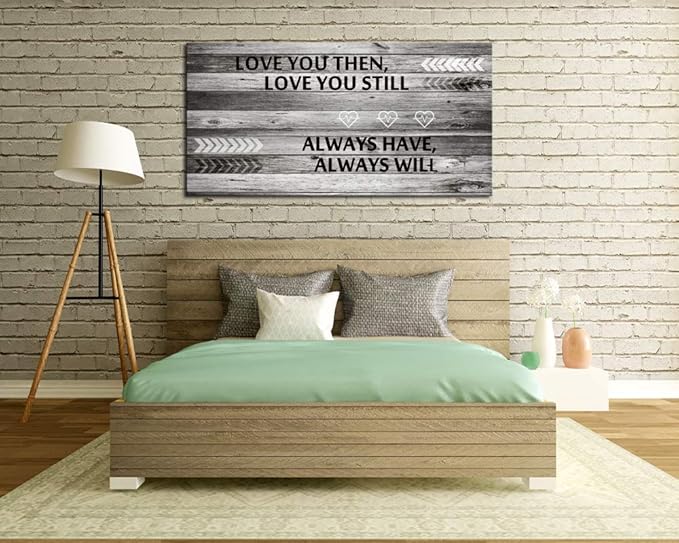 A71862 Canvas Wall Art Love You Still Large Wall Art (Wood Frame Ready To Hang) For Wall Decor