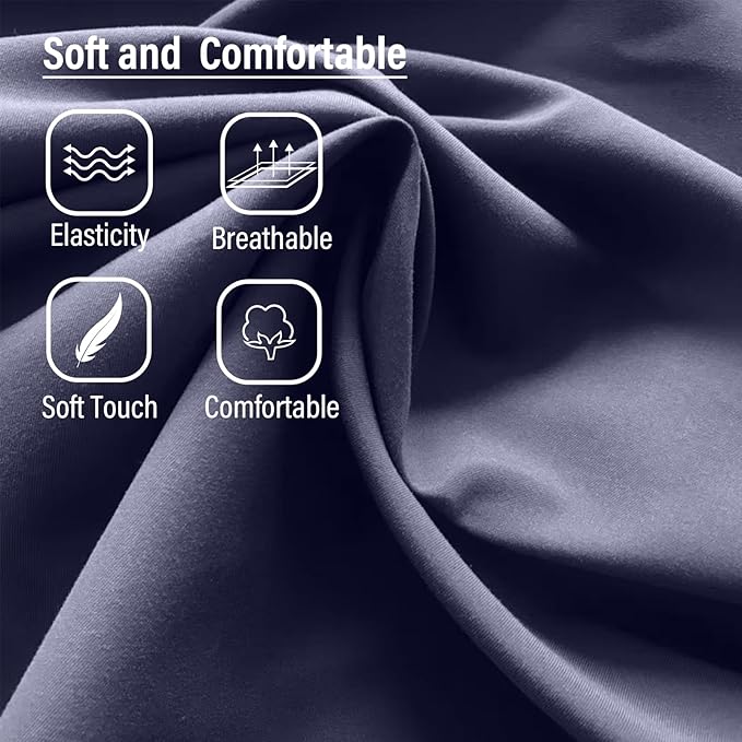 Lazy Chair with Ottoman, Modern Chair with Folding Footrest, Lounge Accent Chair, Comfortable Reading Chair (Navy Blue)