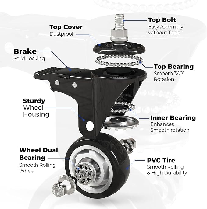 HOMEDANT House 5-Tier Metal Boltless Rolling Cart Shelf Rack Casters Heavy Duty Wheel Shelving Unit Adjustable Utility Storage Shelves Organizer Shelf Kitchen Garage 48.1" W x 18.5" D x 75.4" H 2Pack