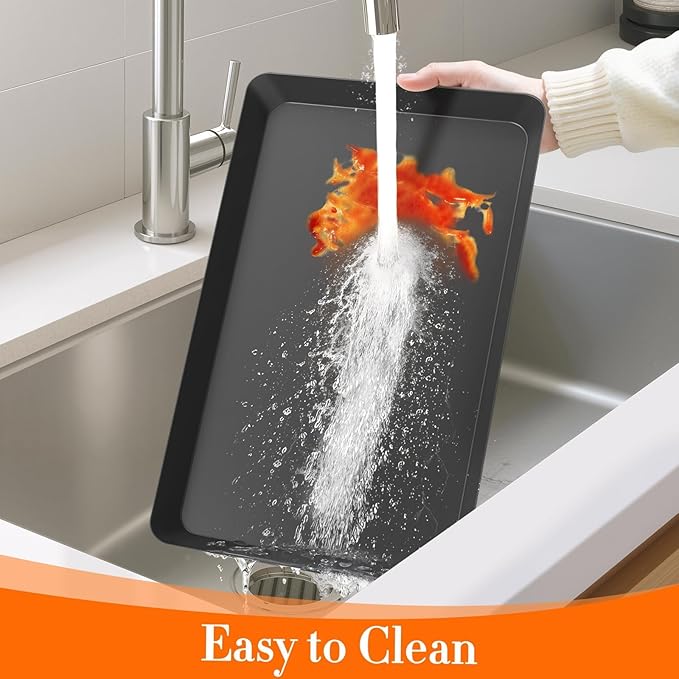 WOWBOX 5 pcs Serving Tray for Entertaining, Serving Platters for Snacks, Fruit, Cookies, Dessert, Reusable Plastic Trays for Serving Food and Pantry Organization in Kitchen & for Parties, (Black)