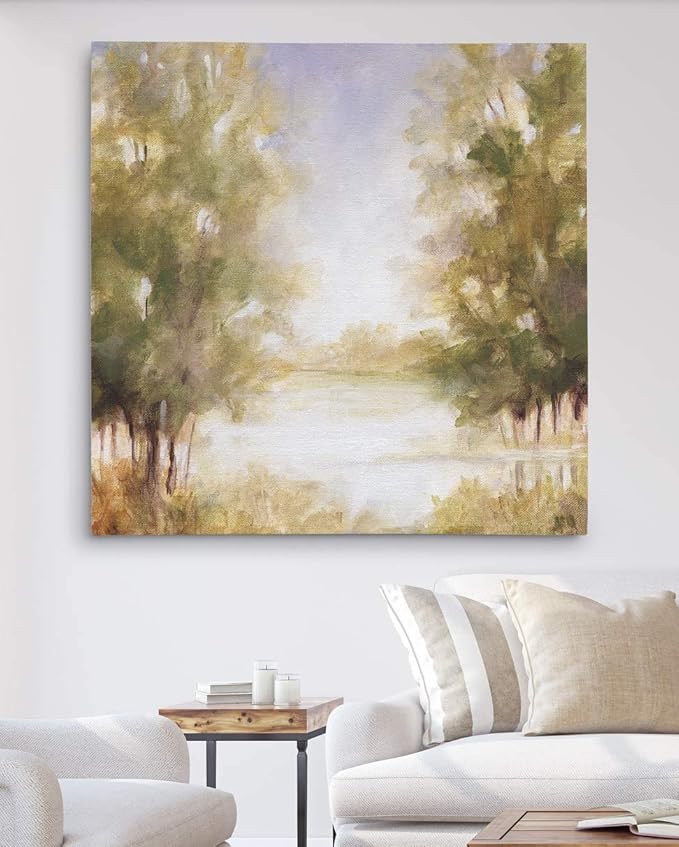 Wexford Home Soft Spring Gallery Wrapped Canvas Wall Art Décor, Ready to Hang, 32x32 (AZV-WC21-19295-3232-KL)