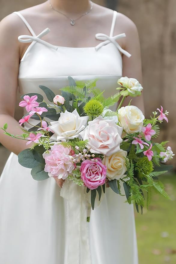 Serra Flora Artificial Flowers Combo Box Set for DIY Wedding Bouquets Centerpieces Arrangements Bridal Shower Party Home Decorations