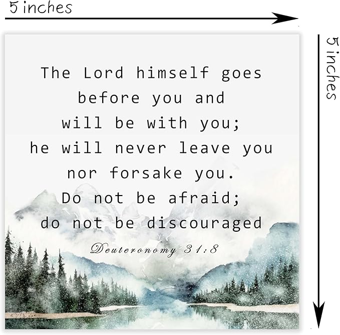 Christian Gifts, ‘The Lord Himself Goes Before You And~’ Wooden Box Sign, Christian Home Décor, Thanksgiving, Christmas Gifts, Christian Decorations, Gifts for Family, Friends, etc.(052)