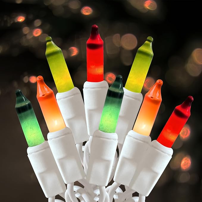 Christmas Lights 100 Count Pastel Decorative Mini String Lights with White Wire for Outdoor Indoor Easter Decorations,Christmas,Wedding,Valentines Day Decor,UL Certified (21feet)