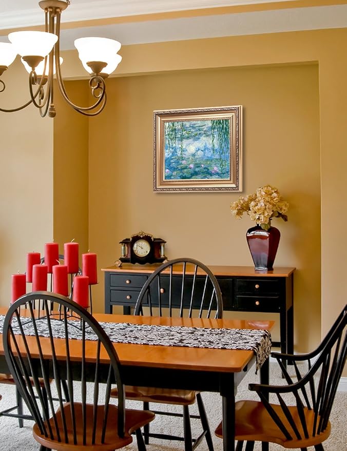 DECORARTS - Water Lilies 1916-1919, Claude Monet Art Reproduction. Giclee Print& Museum Quality Framed Art for Wall Decor.