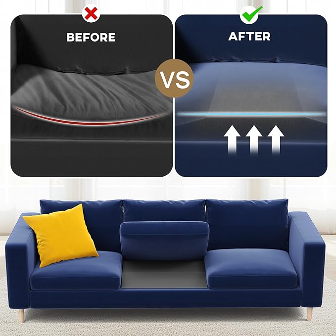 Couch Cushion Support, Trapezoid 35D Sofa Cushion Support for Sagging Couch Seats, Furniture Seat Sagging Repair, Set of 2
