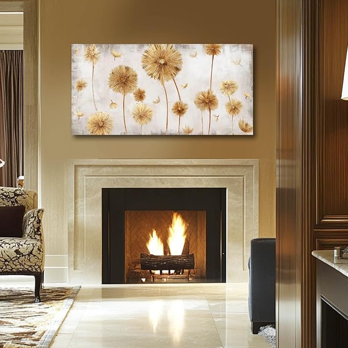 VAYIMDH Spring Wall Art Flower Wall Decor Large Artwork Floral Landscape Painting Nature Room Decor 24"x48"